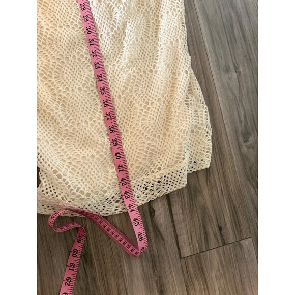 Vtg Newport News 6 Cream Crochet Lace Midi Dress feminine coquette festival Y2K - Picture 8 of 8